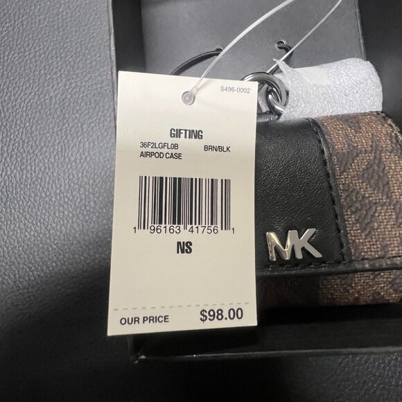 Michael Kors Men Women's Airpods Case Unisex Black with Lanyard Comes With Box - Picture 2 of 4